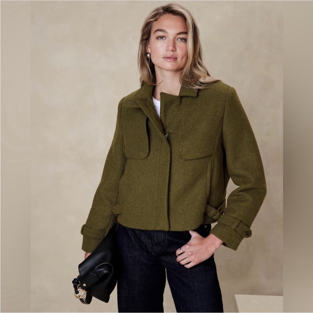 Banana Republic Olive Bomber Jacket